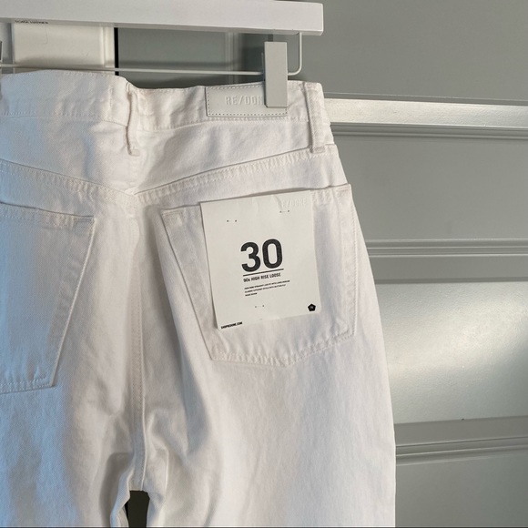NWT Redone Originals 90s High Rise Loose in White With Rips - Picture 10 of 10